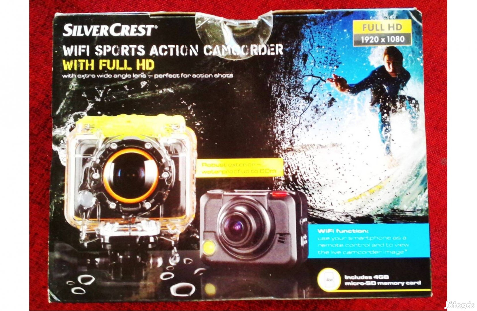 Videokamera Full HD És Fényképezőgép Új Sport, Búvárkodás, síelés