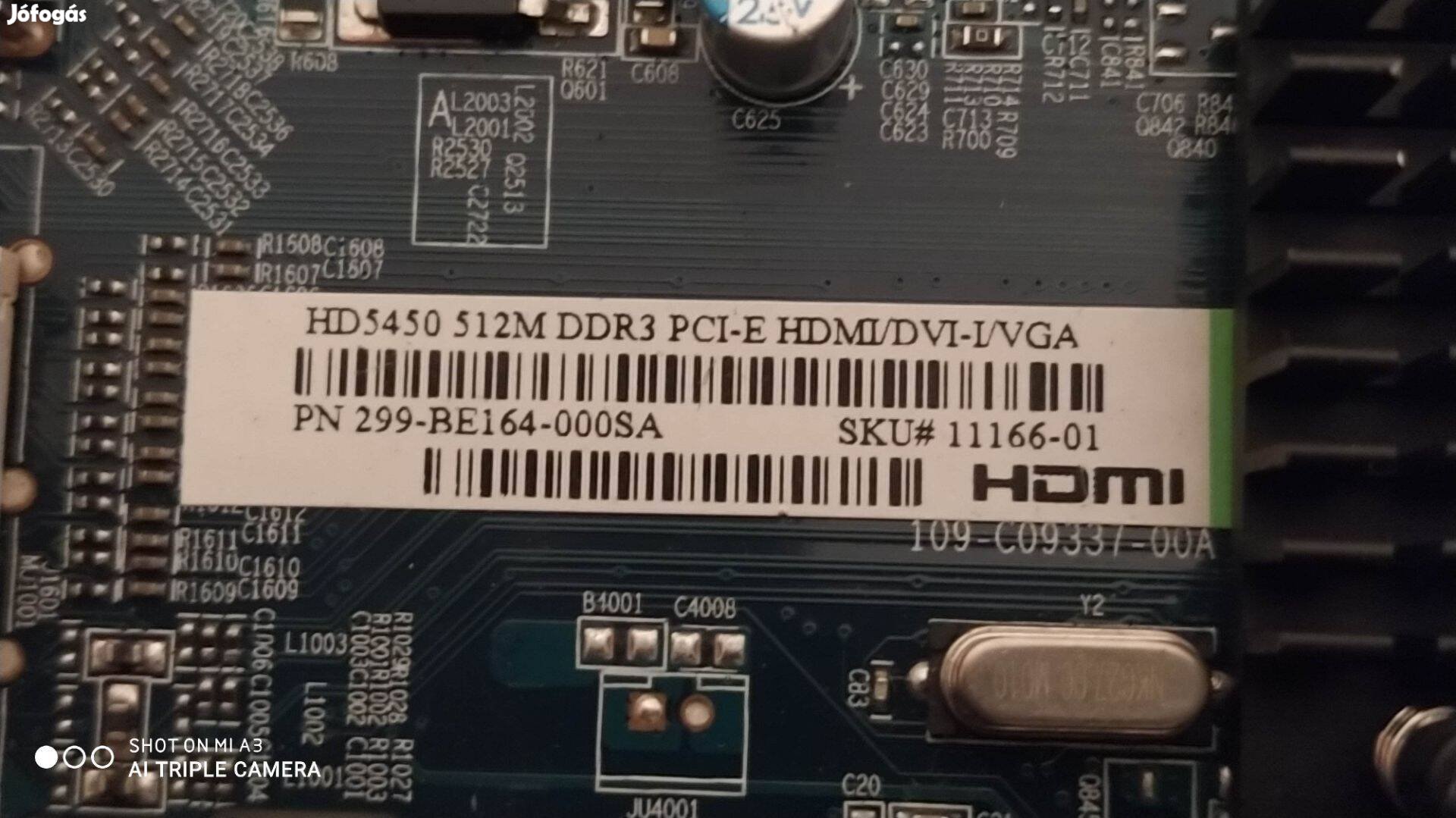 Videókártya HD5450 512M DDR3