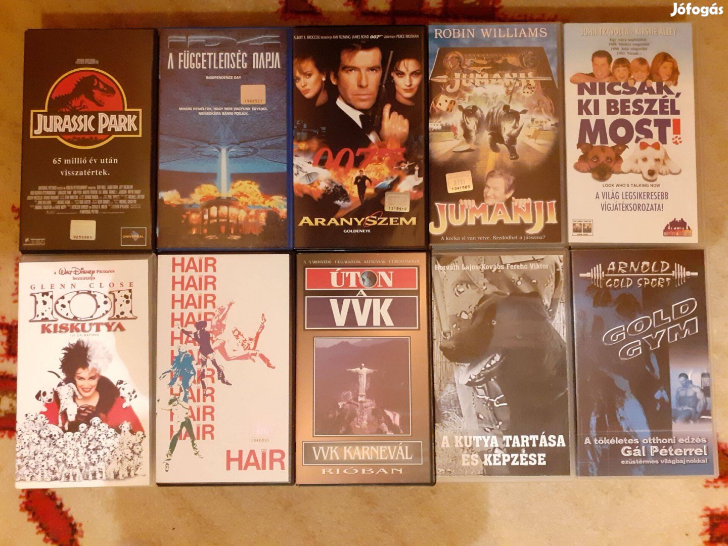 Videokazetta videokazetták kazetta kazetták vhs 10 darab