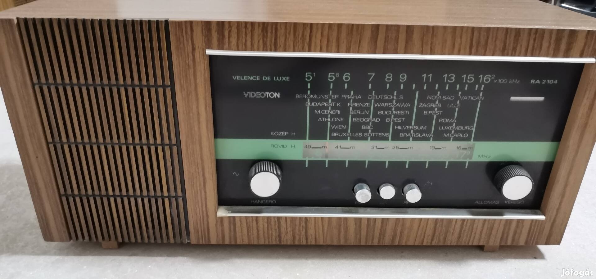 Videoton RA 2104 Velence de Luxe elektroncsöves rádió retro