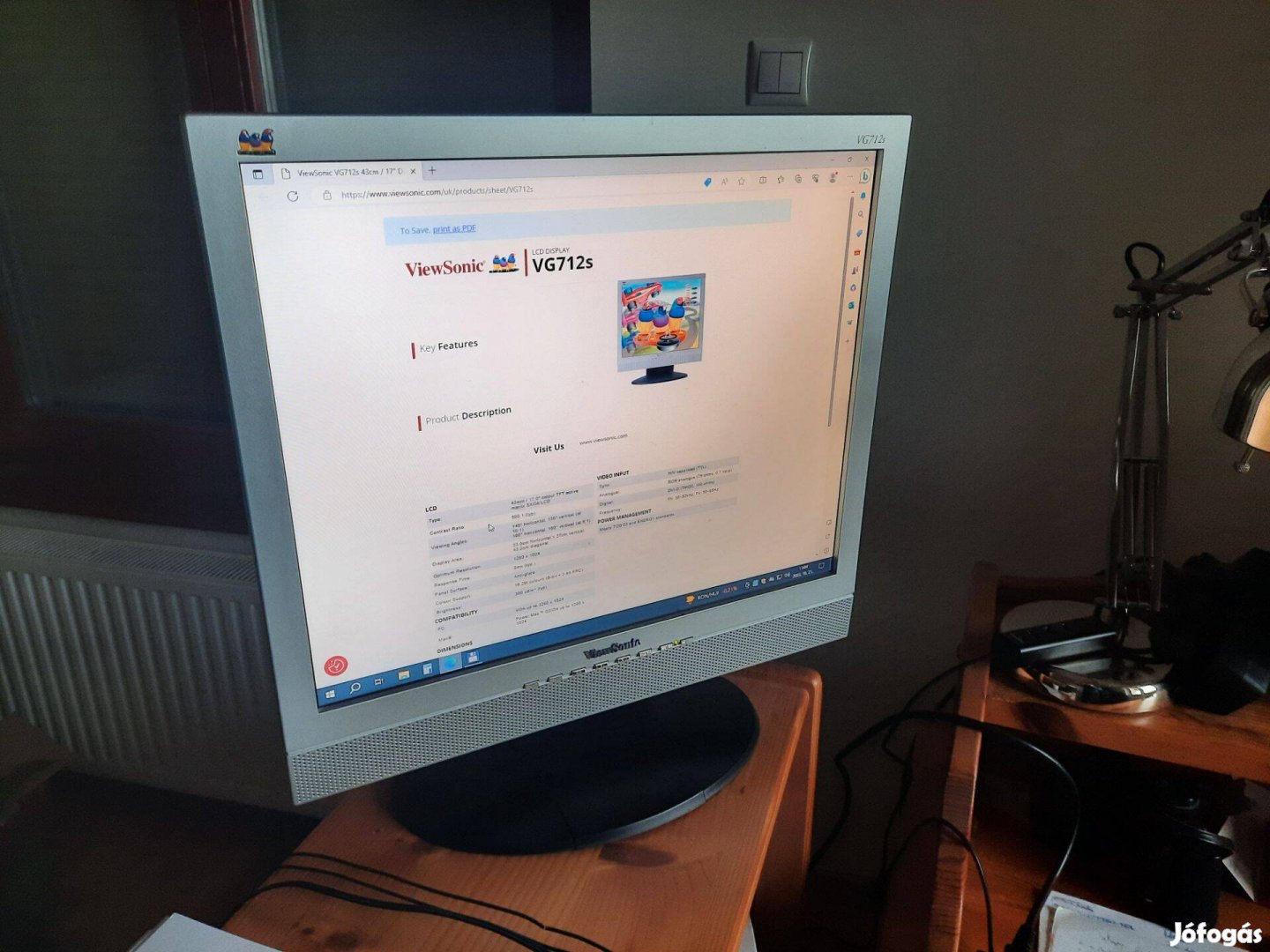 Viewsonic VG712s 17-es LCD monitor