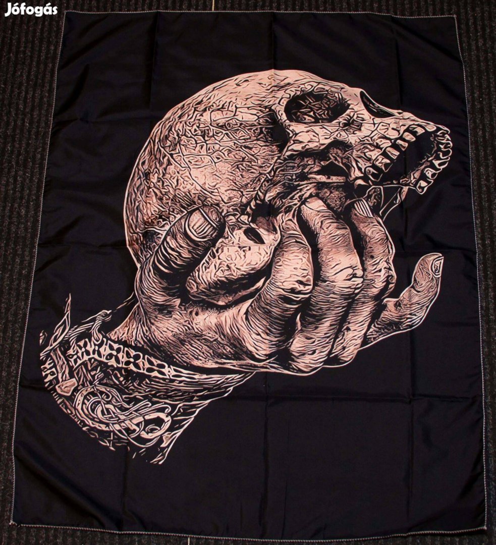 Viking témájú textil poszter 73x95 koponya