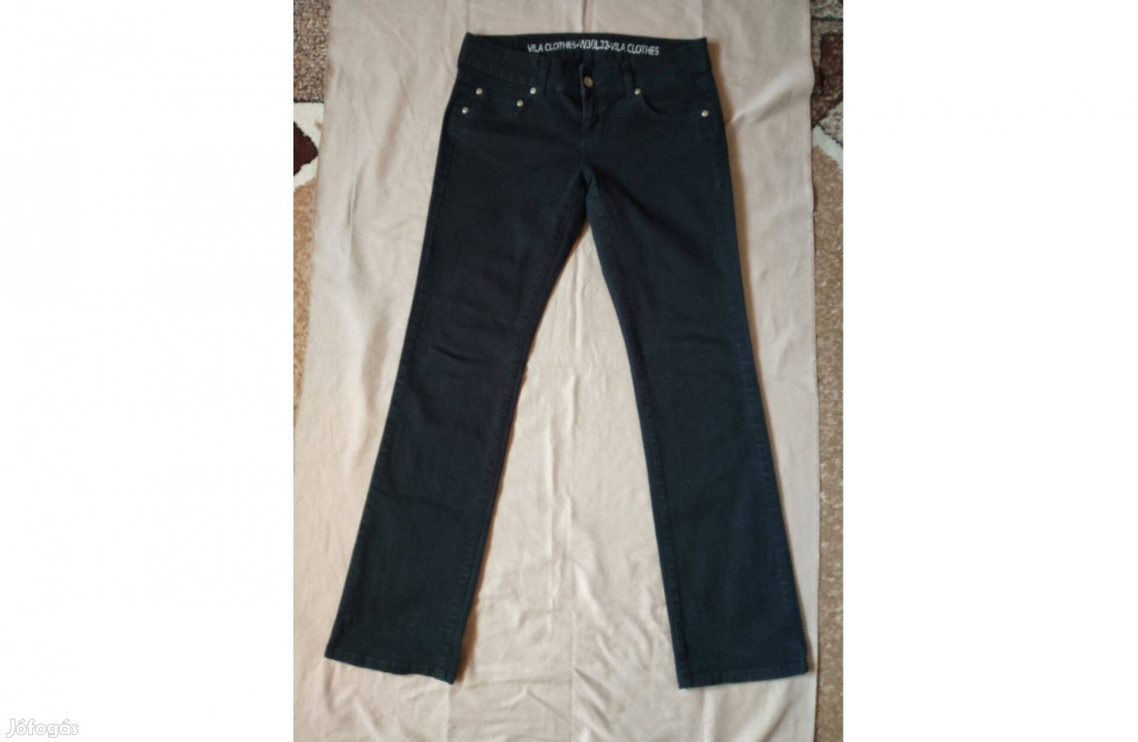 Vila Clothes Jeans W30 fekete farmernadrág