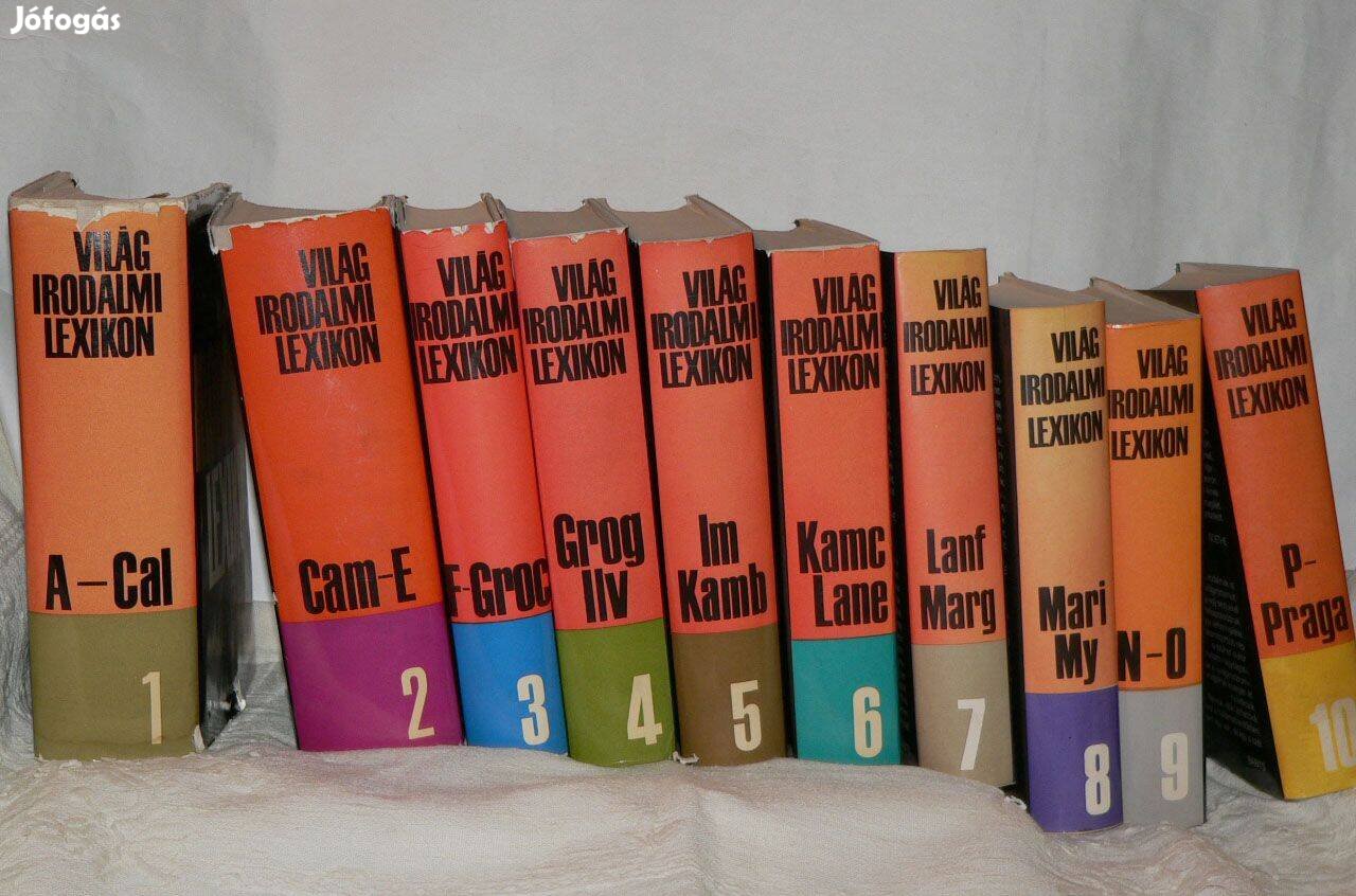 Világirodalmi Lexikon 1-10 kötet / könyv 1966 Akadémia Kiadó Akadémia