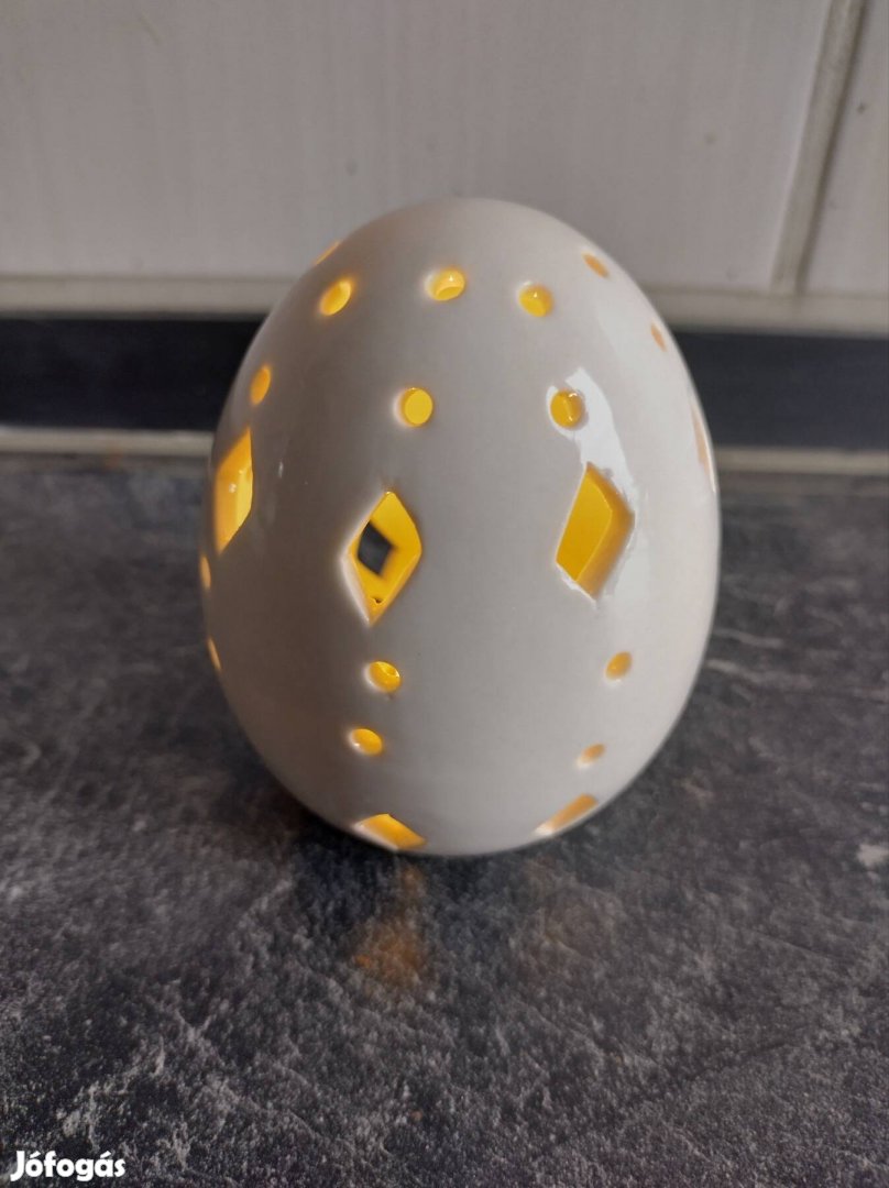 Világító dekor kerámia tojás