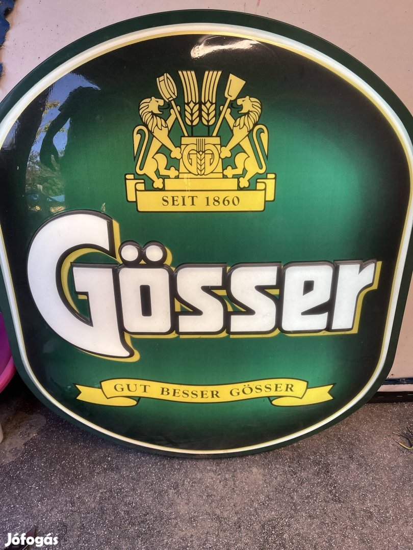 Világító sörös tábla reklámtábla sör Gösser tabla reklam