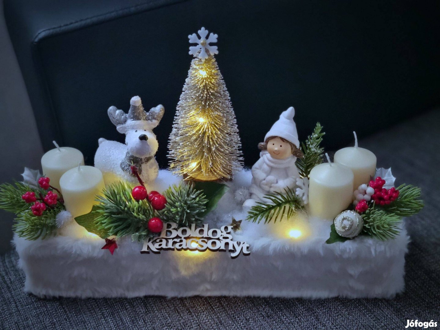 Világítós adventi karácsonyi dísz