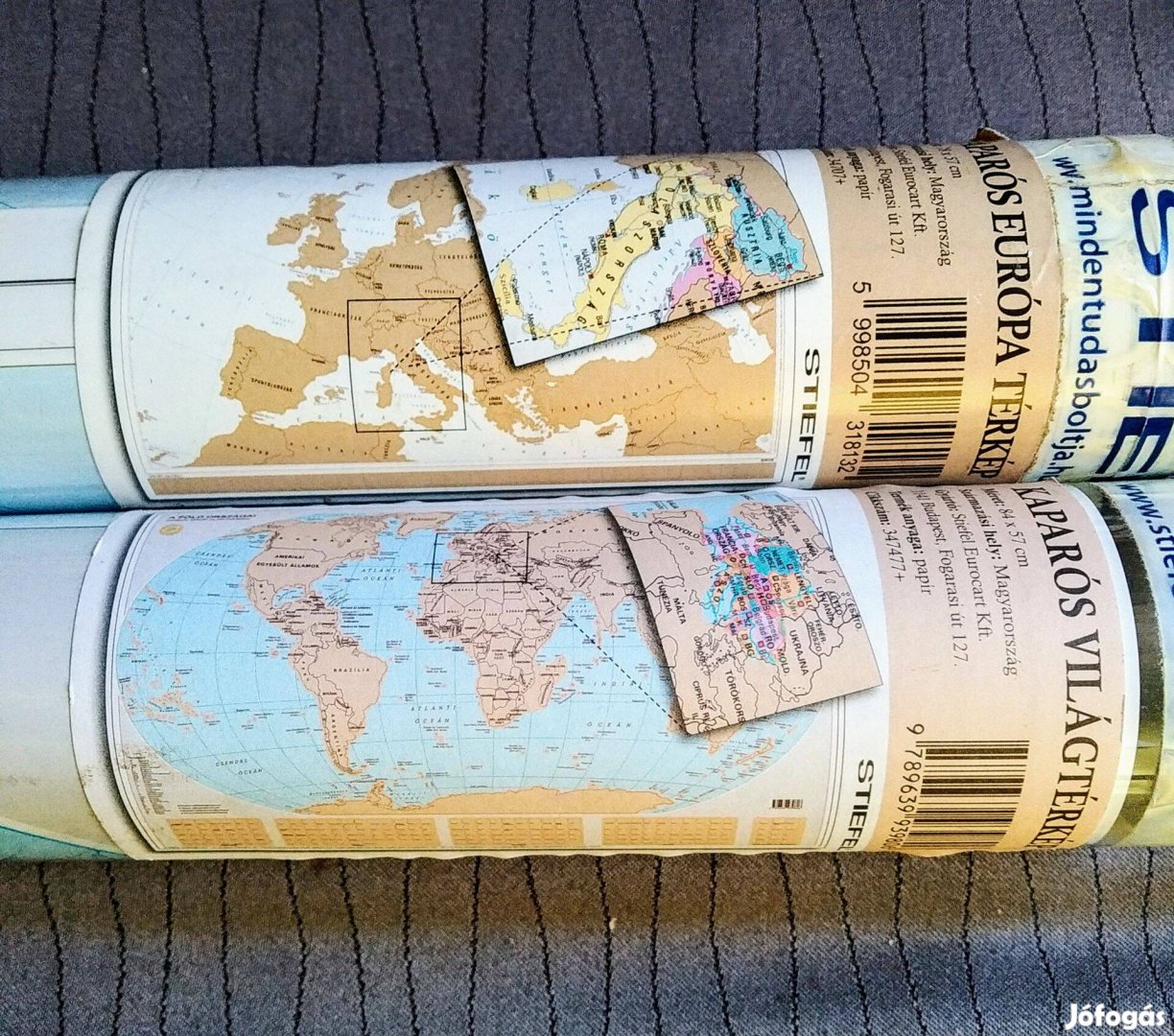 Világjáró vagy Európa kaparós térkép bontatlan