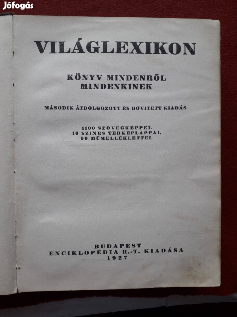 Világlexikon, antik könyv