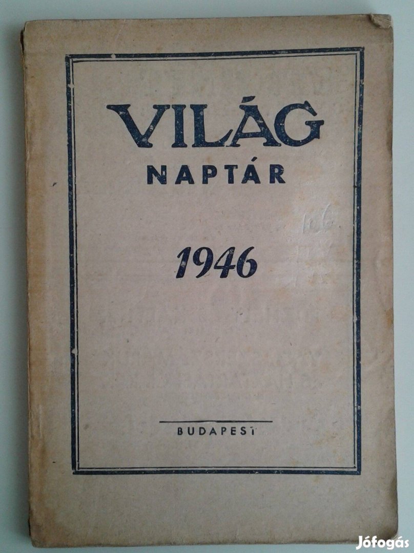 Világnaptár 1946 (Ritka!)