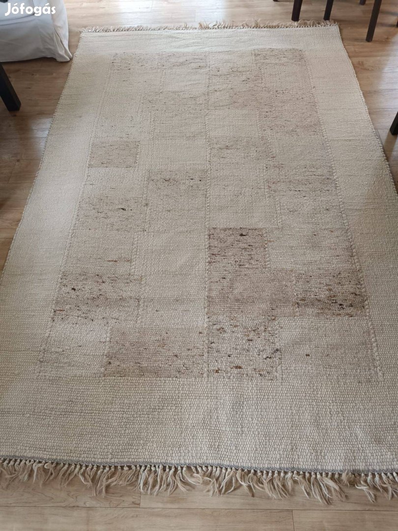 Világos gyapjú szőnyeg, 200x300cm