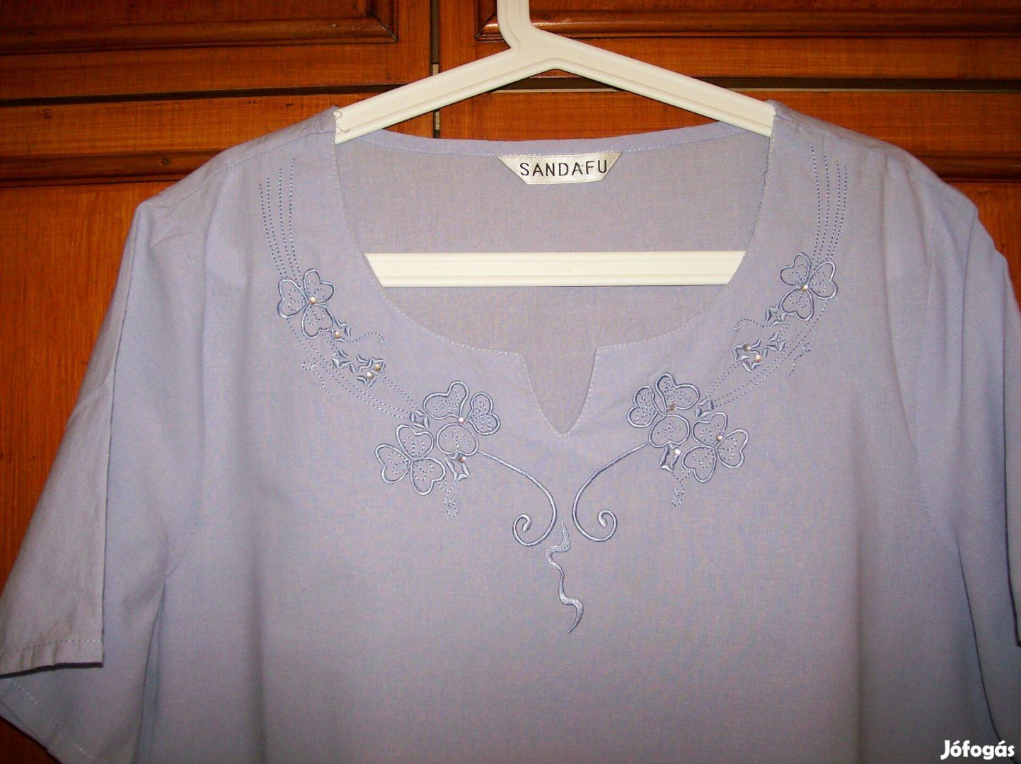 Világos lila női vékony vászon nagy méretű, ing XL