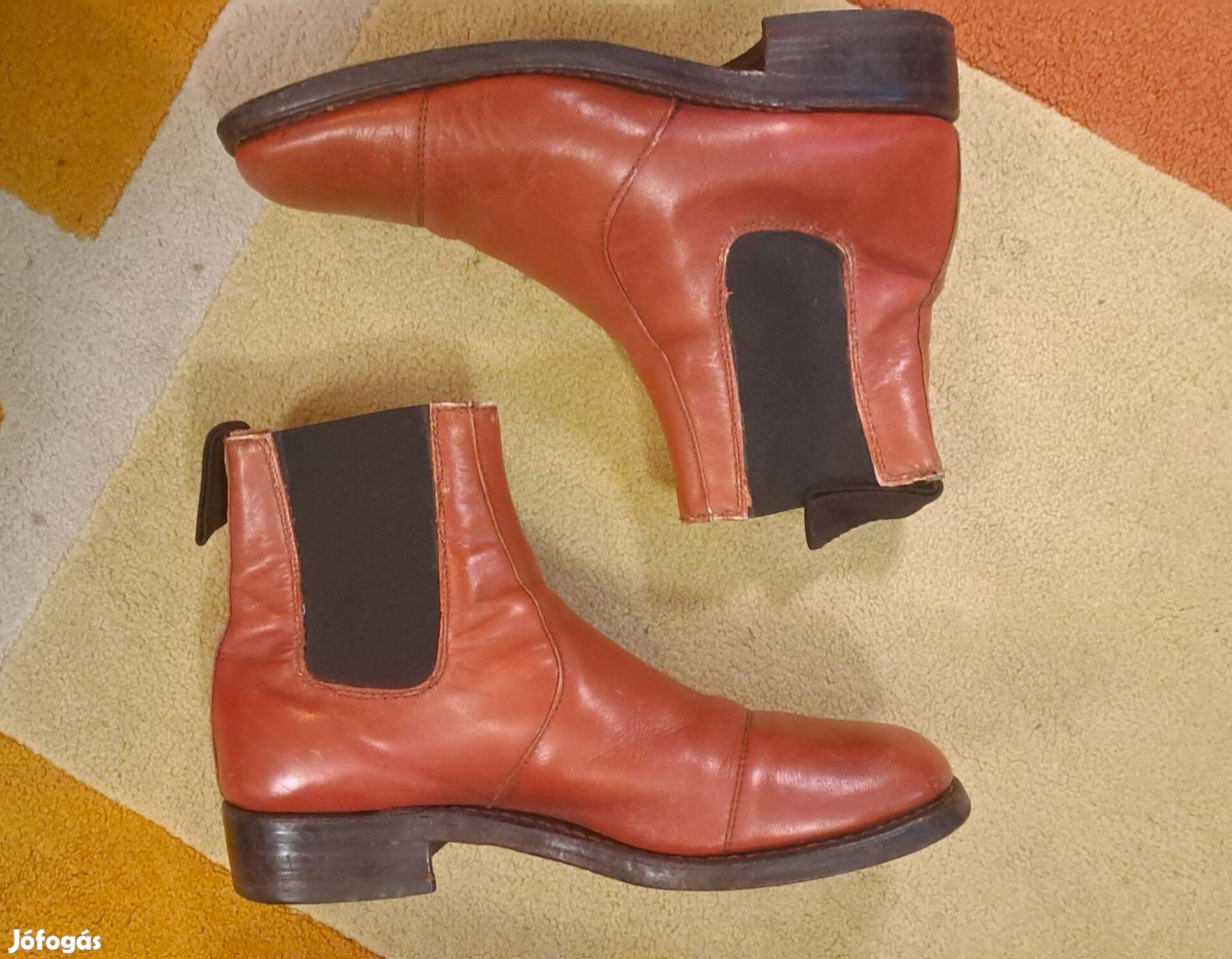 Világosbarna bőr Chelsea Boots EU 43 méretű férfi bokacsizma