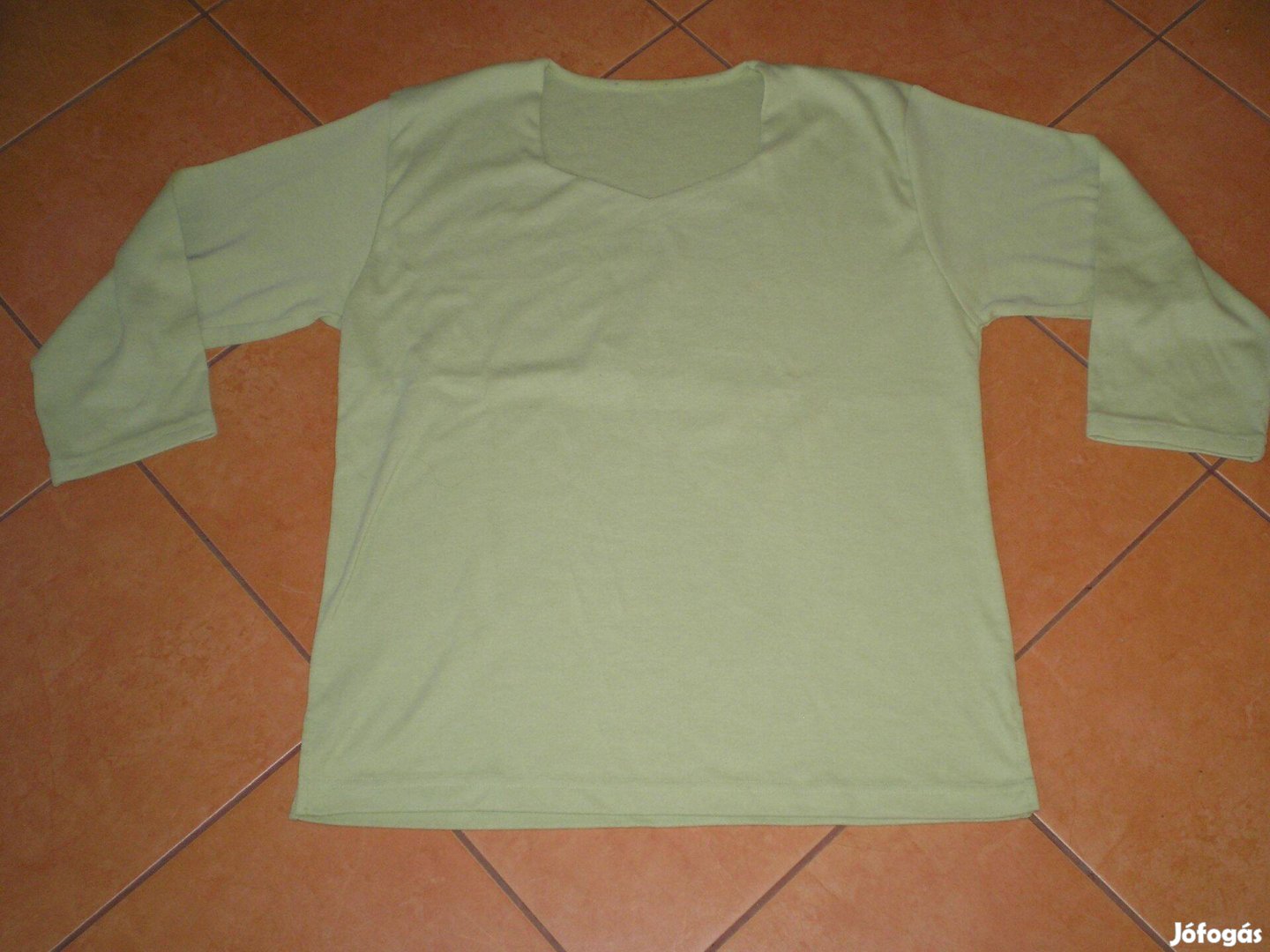 Világoszöld színű női hosszú ujjú póló XL-es XL
