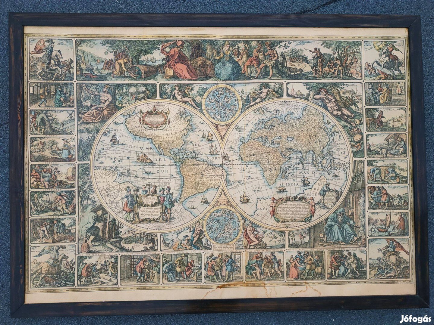 Világtérkép - Claes Jansz Visscher (N.J. Piscator) kb.70x100cm