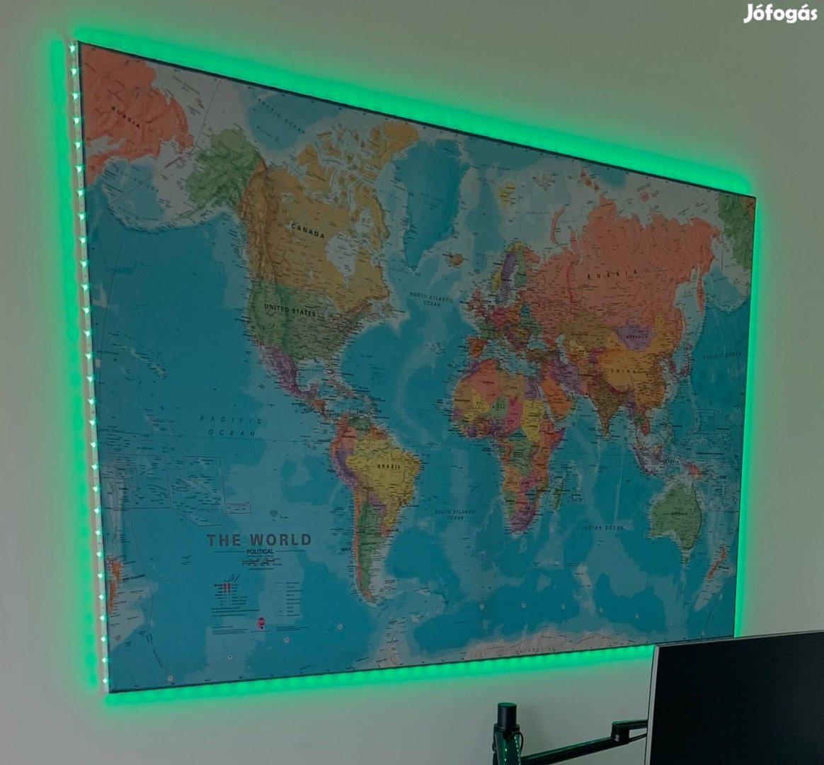 Világtérkép térkép vakráma LED világítás