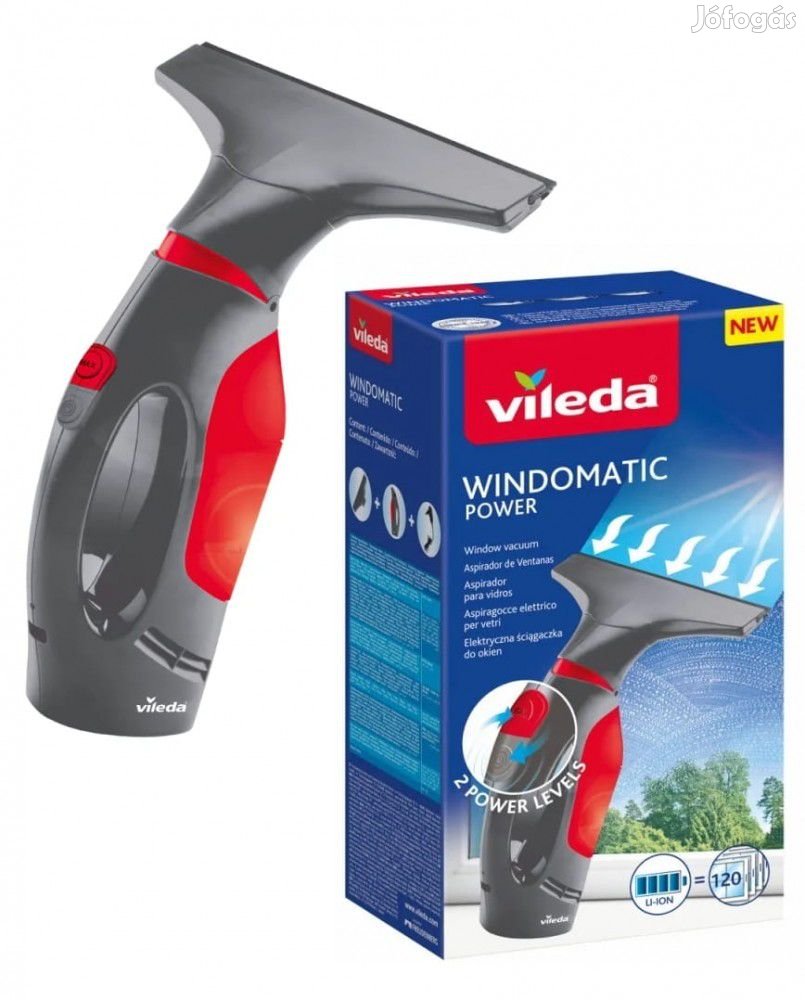 Vileda Windomatic Power akkus ablaktisztító extra szívóteljesítménnye