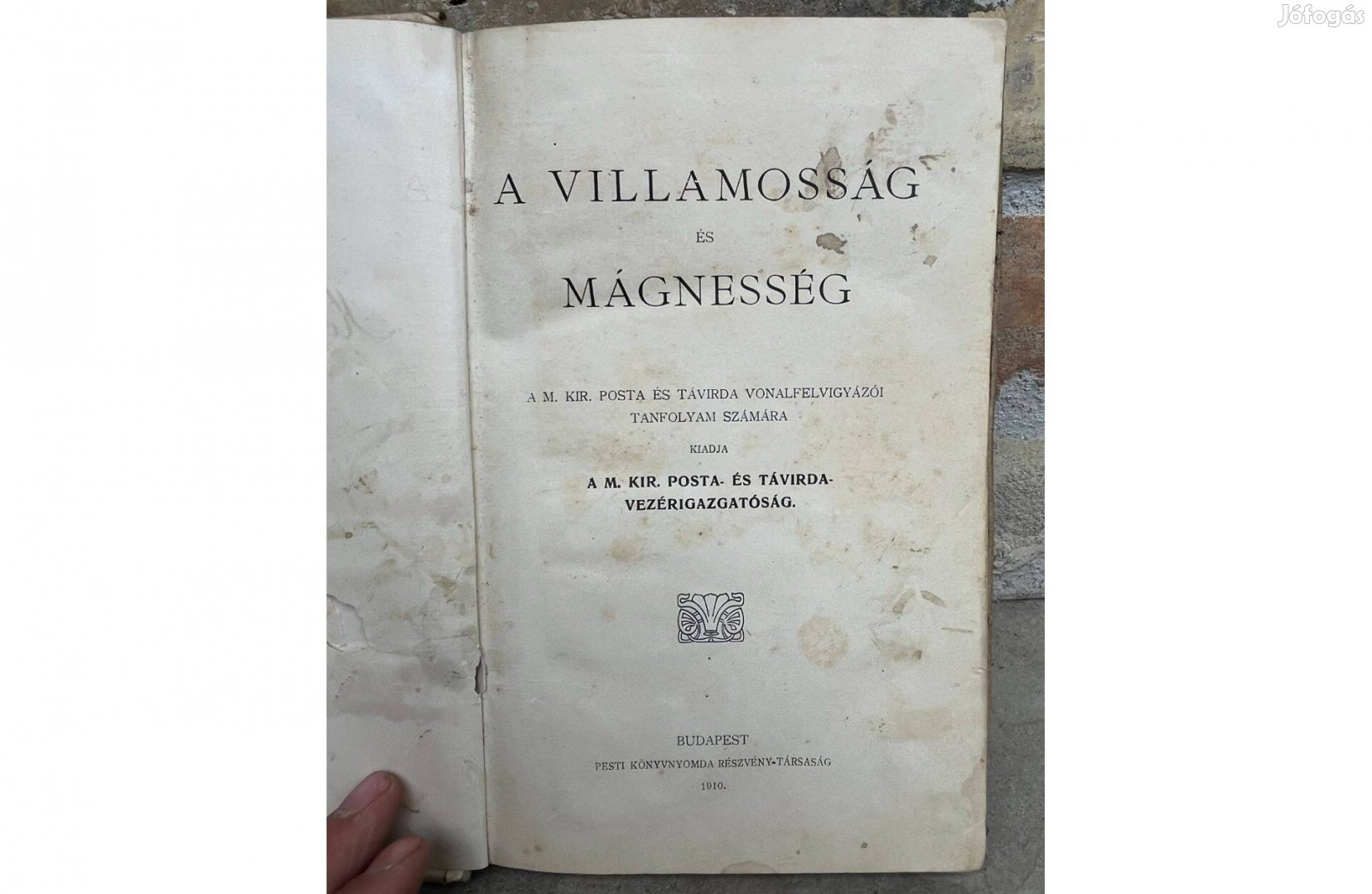 Villamosság és mágnesesség 1910-ből