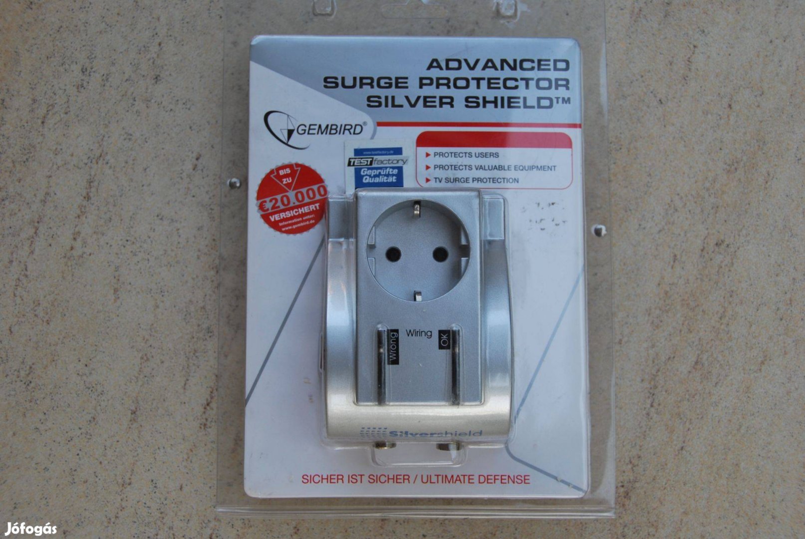 Villámvédelem - gembird advanced surge protector silver shield