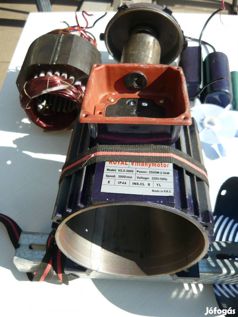 Villany motor, álló és forgórész