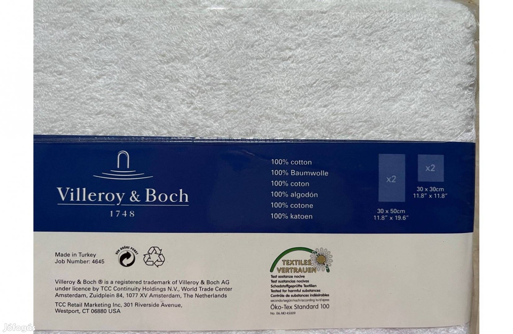 Villeroy & Boch vendégtörölköző készlet eladó 4 db/ csomag