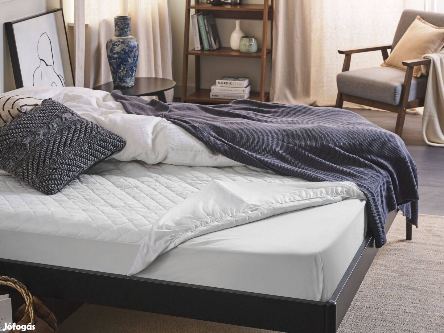 Villuerca 160 x 200 pamut fedőmatrac (fehér) 32551