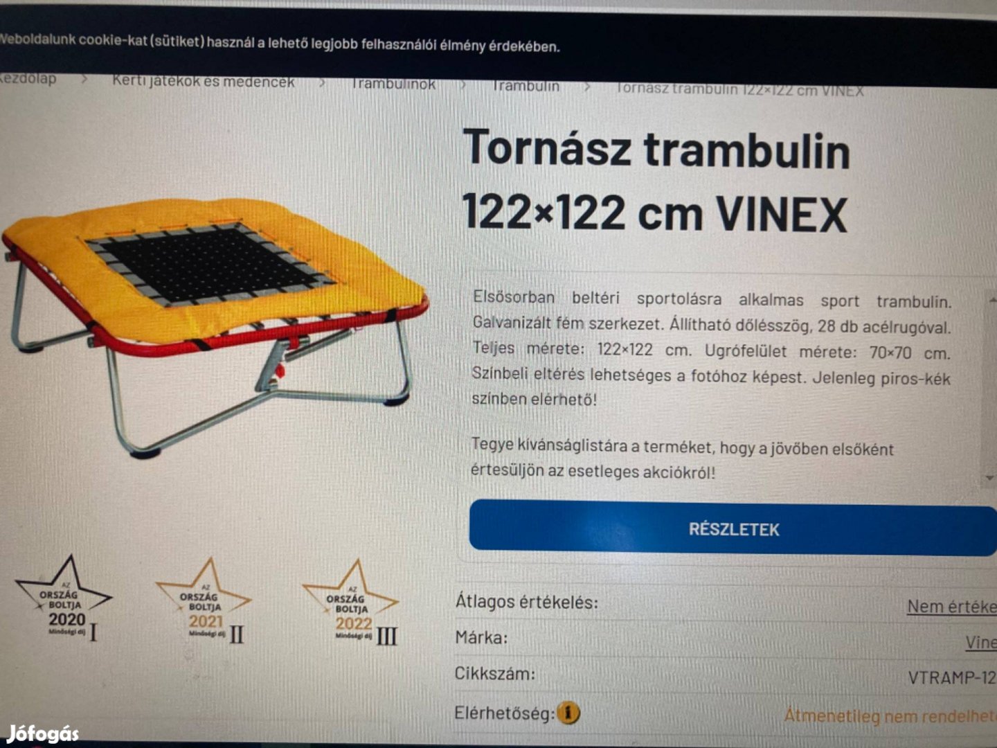 Vinex tornász trambulin