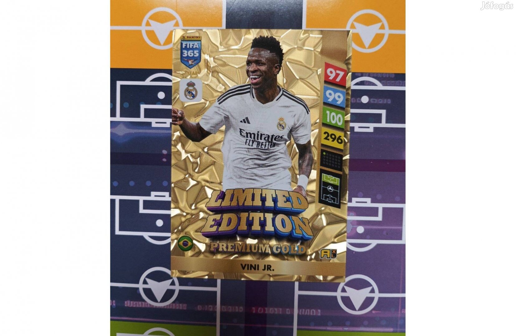 Vini Jr. (Real Madrid) Fifa 365 2025 Premium Gold Limited focis kártya