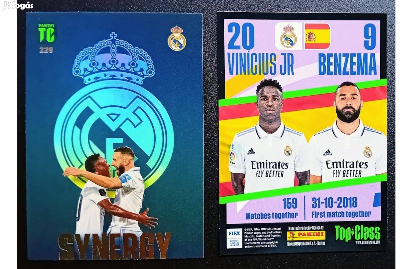 Vinícius Jr. Karim Benzema Real Madrid Synergy focis kártya Top Class