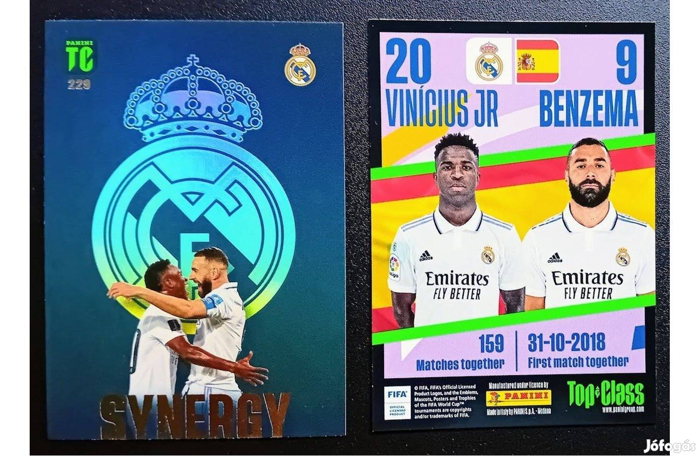 Vinícius Jr. Karim Benzema Real Madrid Synergy focis kártya Top Class