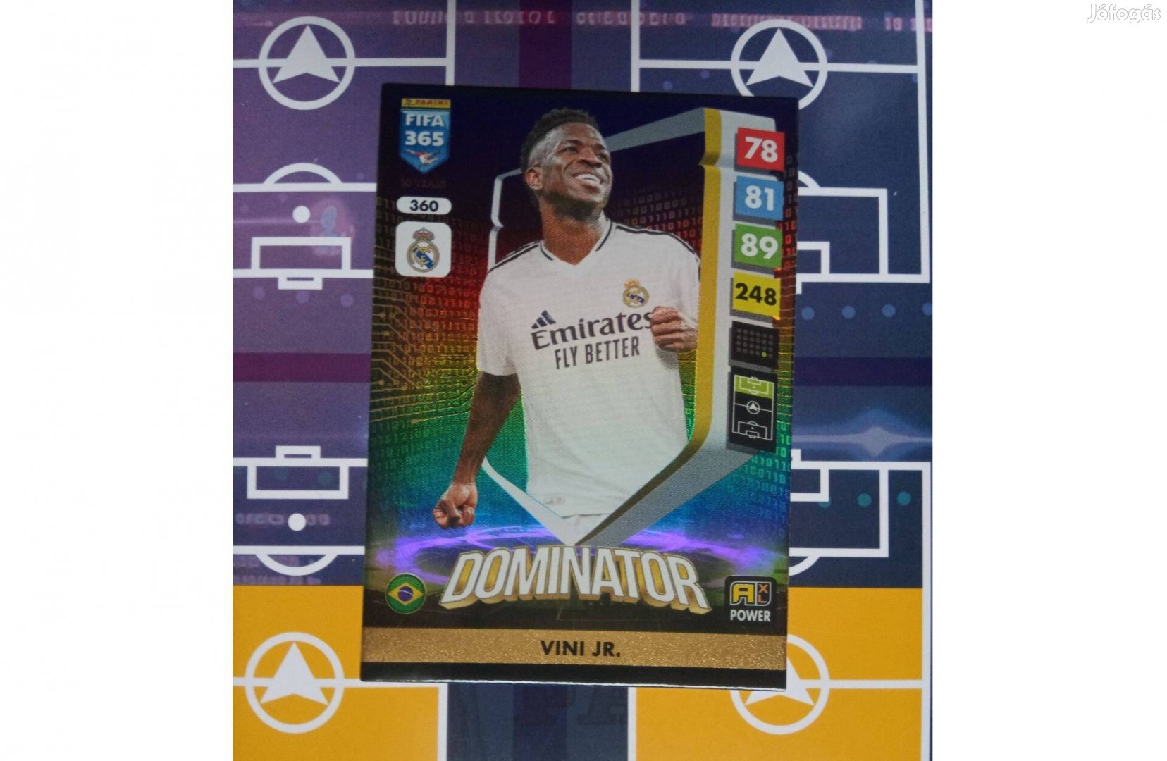 Vinicius Jr (Real Madrid) Panini Fifa 365 2025 Dominator kártya