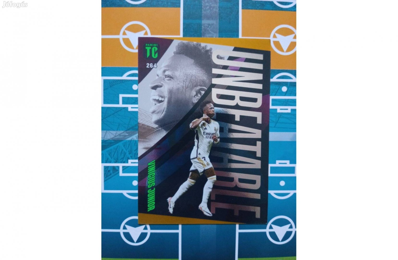 Vinicius Junior Arany Unbeatable Panini Top Class 2024 kártya