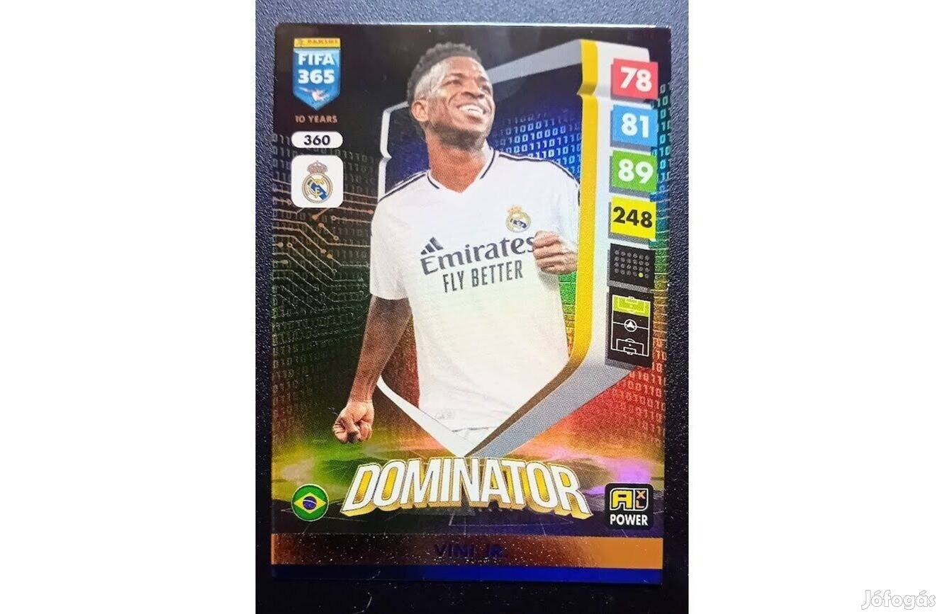 Vinícius Junior Real Madrid Dominator focis kártya Panini FIFA 2025