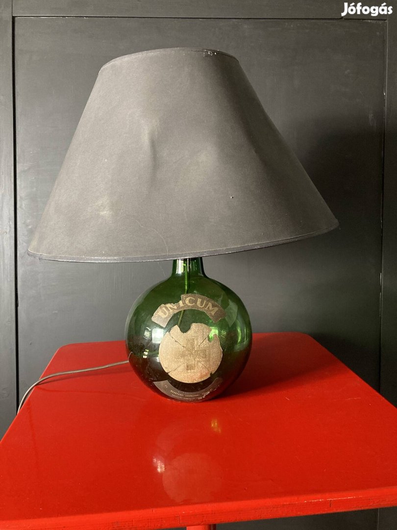 Vintage 5 literes nagy Zwack Unicum lámpa 
