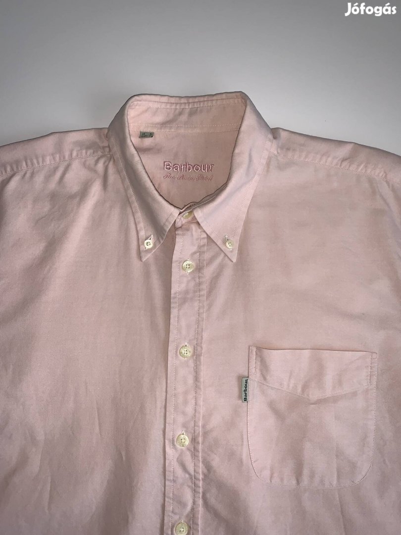 Vintage Barbour Pink XL The Plain Shirt oxford jellegű ing