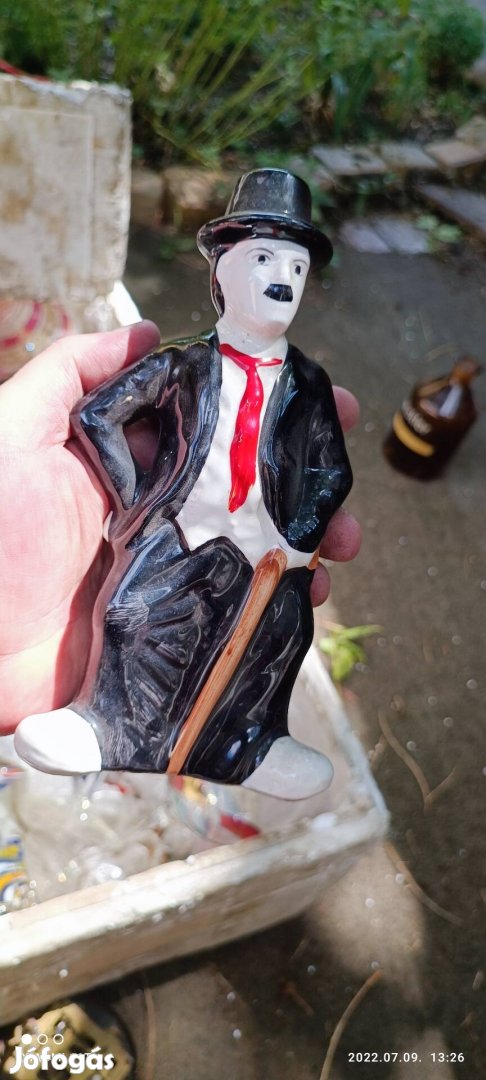 Vintage Chaplin kerámia persely ritkaság. Posta 