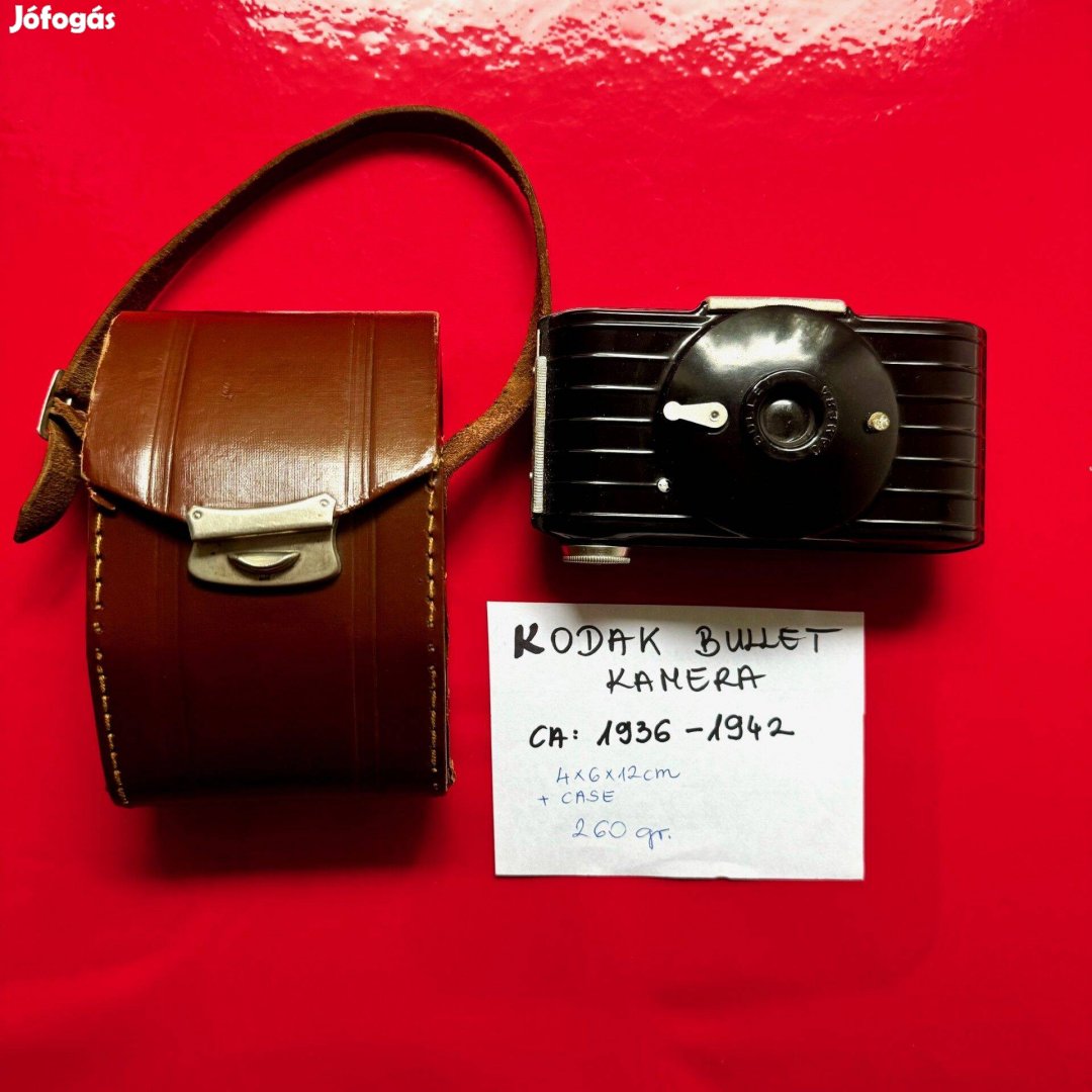 Vintage Eastman Kodak Bullet Bakelite Camera eredeti bőr kameratáskáva