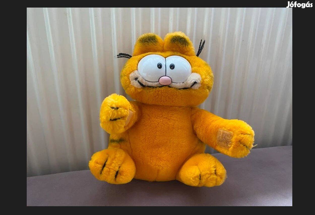 Vintage Garfield plüss tépőzáras mancsokkal