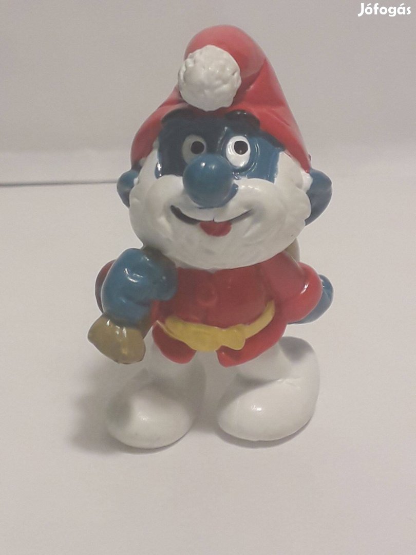 Vintage Smurf Hupikék Törpikék Santa Papa Smurf figura Schleich 1981