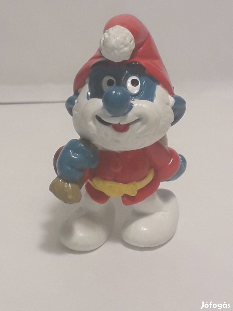 Vintage Smurf Hupikék Törpikék Santa Papa Smurf figura Schleich 1981