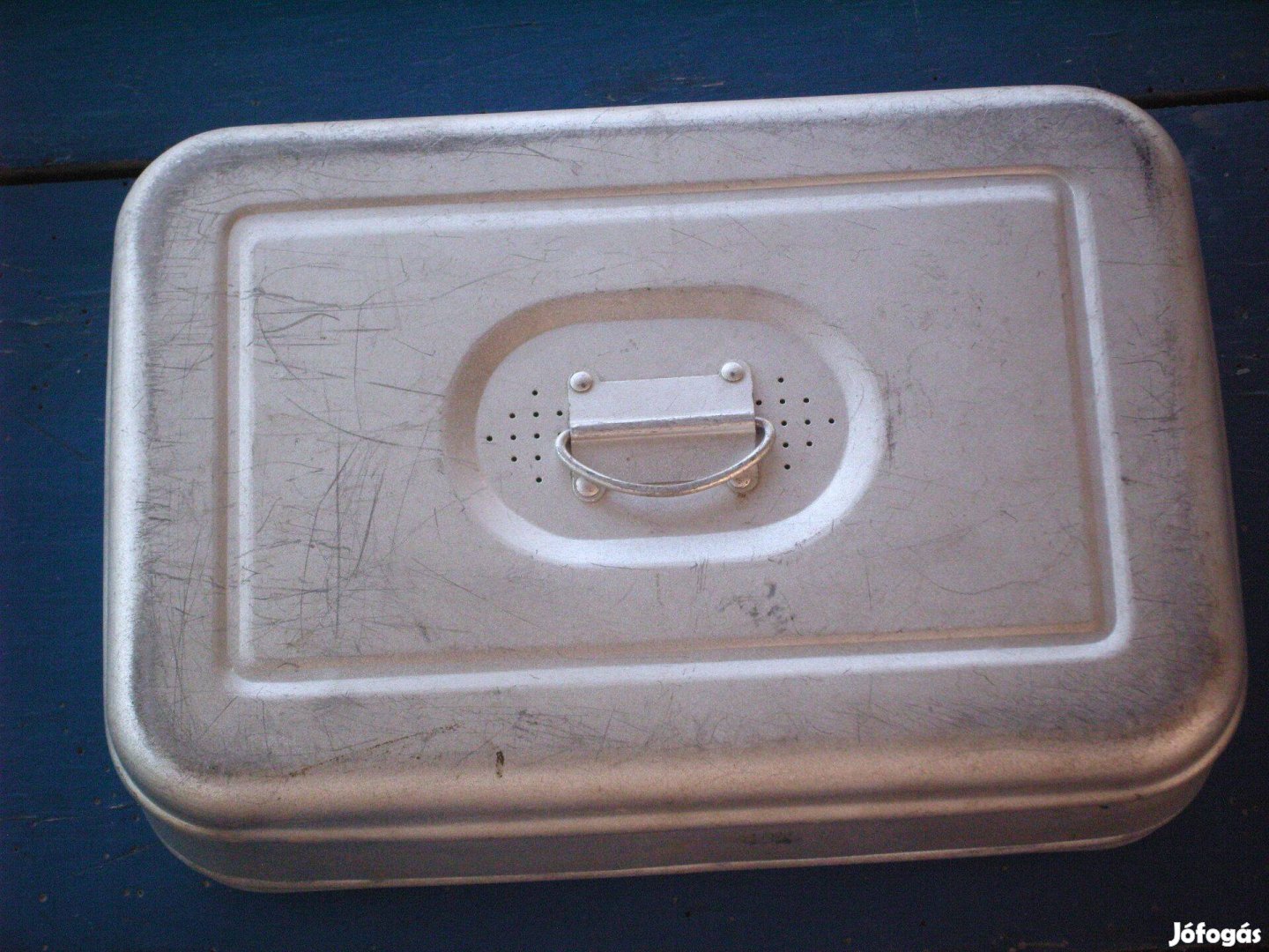 Vintage! Alumínium ételtároló doboz, régi ételdoboz 60 éves