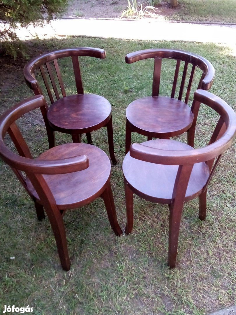 Vintage, thonet jellegű karfás fa székek