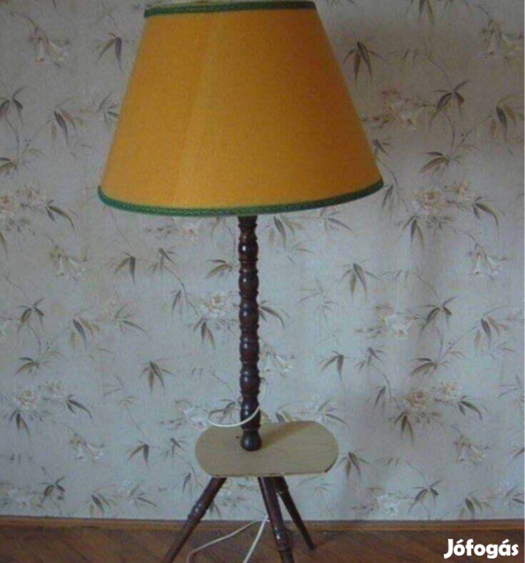Vintage fa lámpa állólámpa