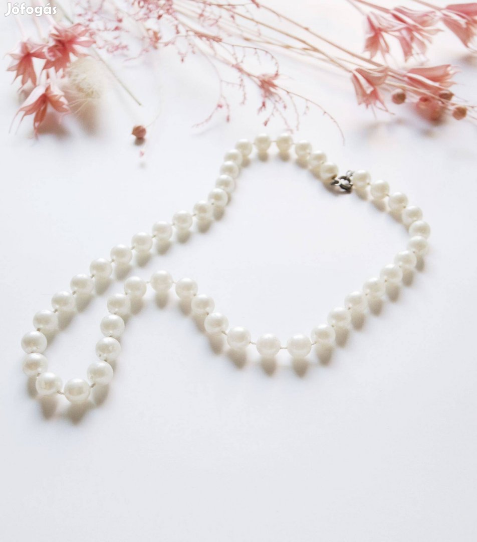 Vintage gyöngysor nyaklánc 46 cm