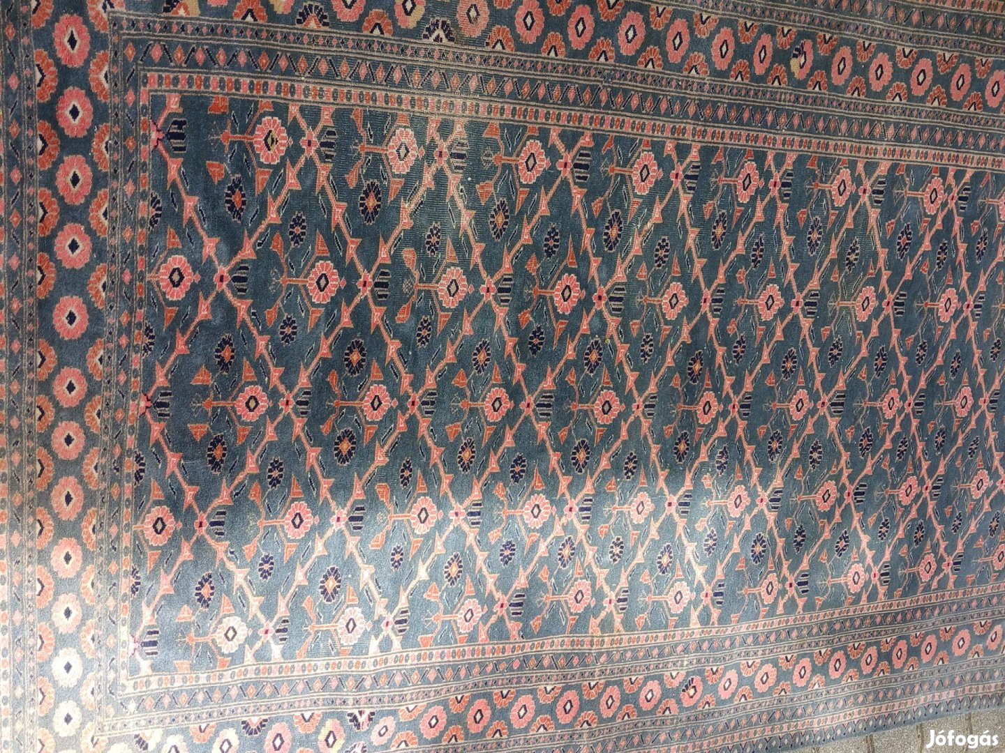 Vintage kézi csomózású gyapjú szőnyeg