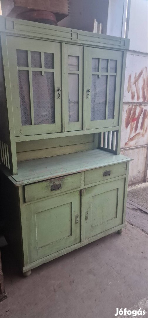 Vintage népi konyha szekrény Antik paraszt bútor 