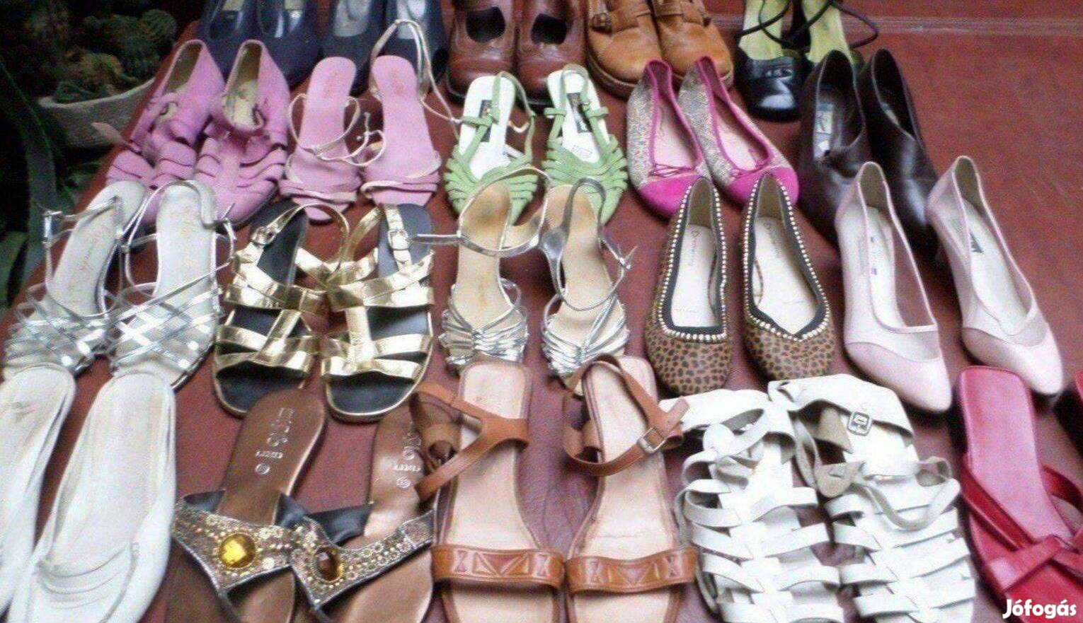 Vintage női bőr cipő szandál papucs saru bakancs