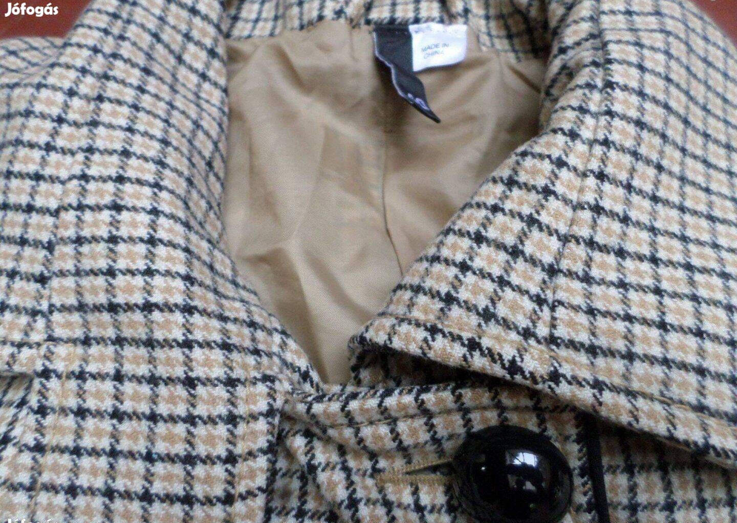 Vintage női gyapjú szövet kabát újszerű