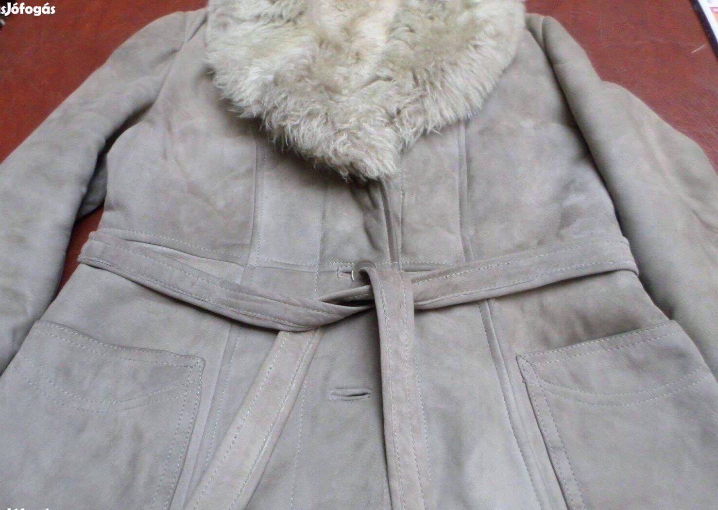 Vintage női irha kabát modern újszerű