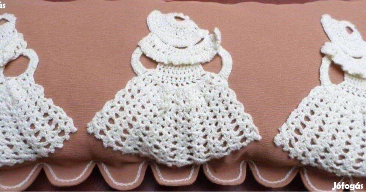 Vintage párna díszpárna Új kézműves